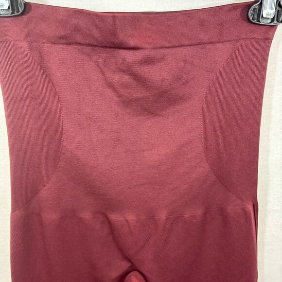Ladies Shapermint High-Waisted Burgundy Shape wear Leggings‎ Size Medium - Picture 7 of 11